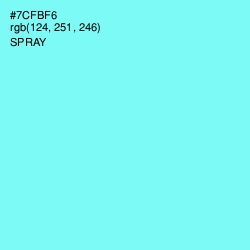 #7CFBF6 - Spray Color Image