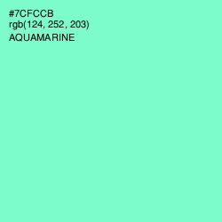 #7CFCCB - Aquamarine Color Image