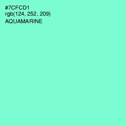 #7CFCD1 - Aquamarine Color Image