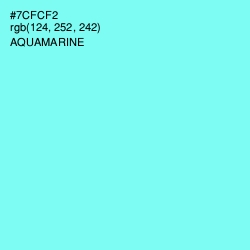 #7CFCF2 - Aquamarine Color Image