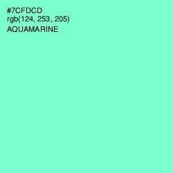 #7CFDCD - Aquamarine Color Image