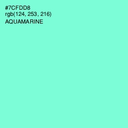 #7CFDD8 - Aquamarine Color Image