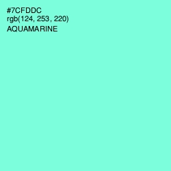 #7CFDDC - Aquamarine Color Image