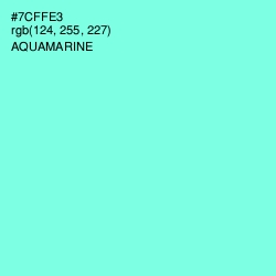 #7CFFE3 - Aquamarine Color Image