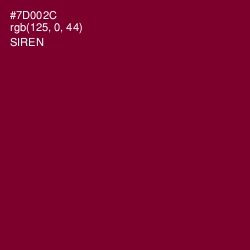 #7D002C - Siren Color Image