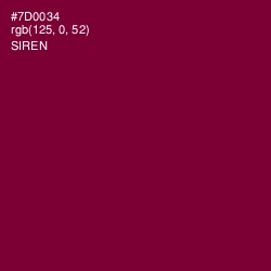 #7D0034 - Siren Color Image