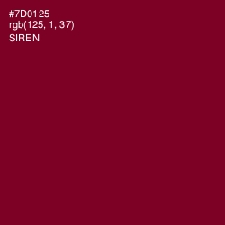 #7D0125 - Siren Color Image