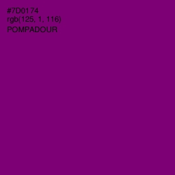 #7D0174 - Pompadour Color Image