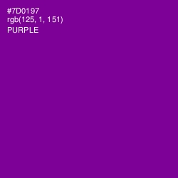 #7D0197 - Purple Color Image