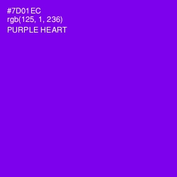 #7D01EC - Purple Heart Color Image