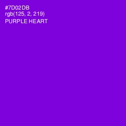 #7D02DB - Purple Heart Color Image
