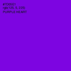 #7D05E1 - Purple Heart Color Image