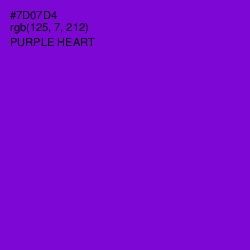 #7D07D4 - Purple Heart Color Image