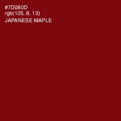 #7D080D - Japanese Maple Color Image