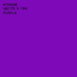 #7D09B8 - Purple Color Image