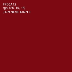 #7D0A12 - Japanese Maple Color Image