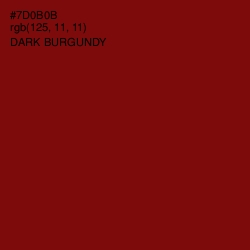 #7D0B0B - Dark Burgundy Color Image