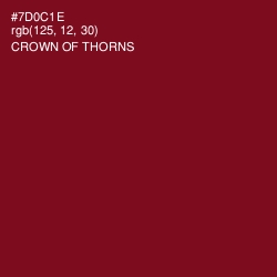 #7D0C1E - Crown of Thorns Color Image