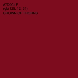 #7D0C1F - Crown of Thorns Color Image