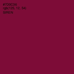 #7D0C36 - Siren Color Image