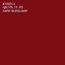 #7D0D14 - Dark Burgundy Color Image