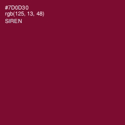 #7D0D30 - Siren Color Image