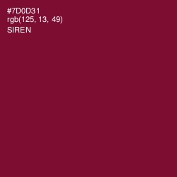 #7D0D31 - Siren Color Image