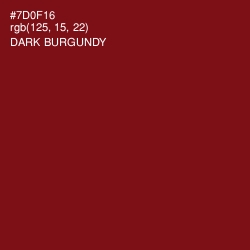 #7D0F16 - Dark Burgundy Color Image