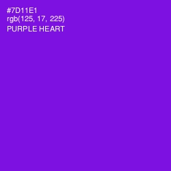 #7D11E1 - Purple Heart Color Image