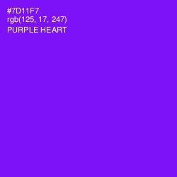 #7D11F7 - Purple Heart Color Image