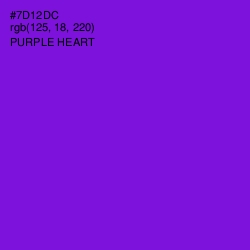 #7D12DC - Purple Heart Color Image