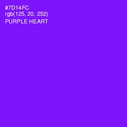 #7D14FC - Purple Heart Color Image