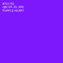 #7D17FC - Purple Heart Color Image