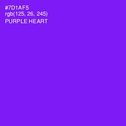 #7D1AF5 - Purple Heart Color Image