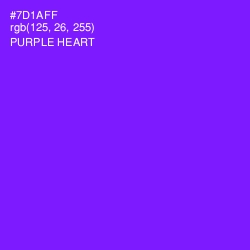 #7D1AFF - Purple Heart Color Image