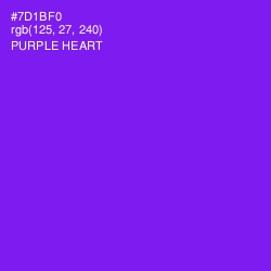 #7D1BF0 - Purple Heart Color Image