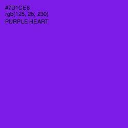 #7D1CE6 - Purple Heart Color Image