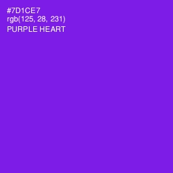 #7D1CE7 - Purple Heart Color Image