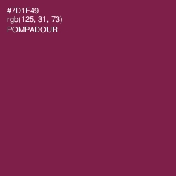 #7D1F49 - Pompadour Color Image