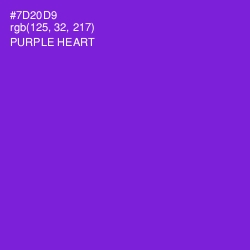#7D20D9 - Purple Heart Color Image