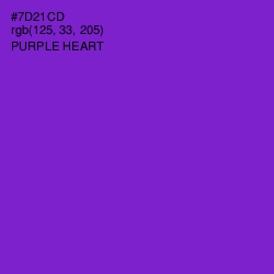 #7D21CD - Purple Heart Color Image