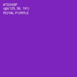 #7D24BF - Royal Purple Color Image