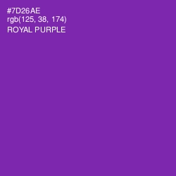 #7D26AE - Royal Purple Color Image