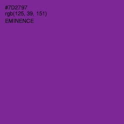 #7D2797 - Eminence Color Image