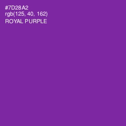 #7D28A2 - Royal Purple Color Image