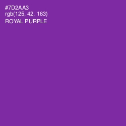 #7D2AA3 - Royal Purple Color Image