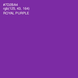 #7D2BA4 - Royal Purple Color Image