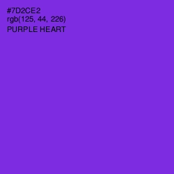#7D2CE2 - Purple Heart Color Image