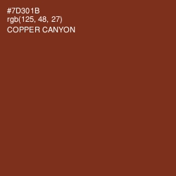 #7D301B - Copper Canyon Color Image
