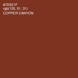 #7D331F - Copper Canyon Color Image